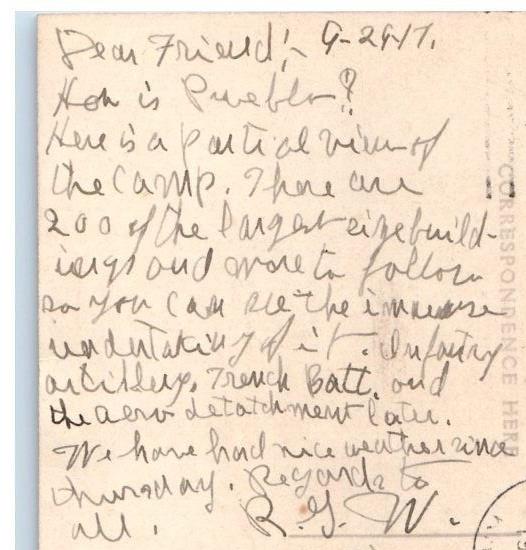 1917 Camp Funston View Fort Riley Junction City Kansas KS  RPPC Photo Postcard