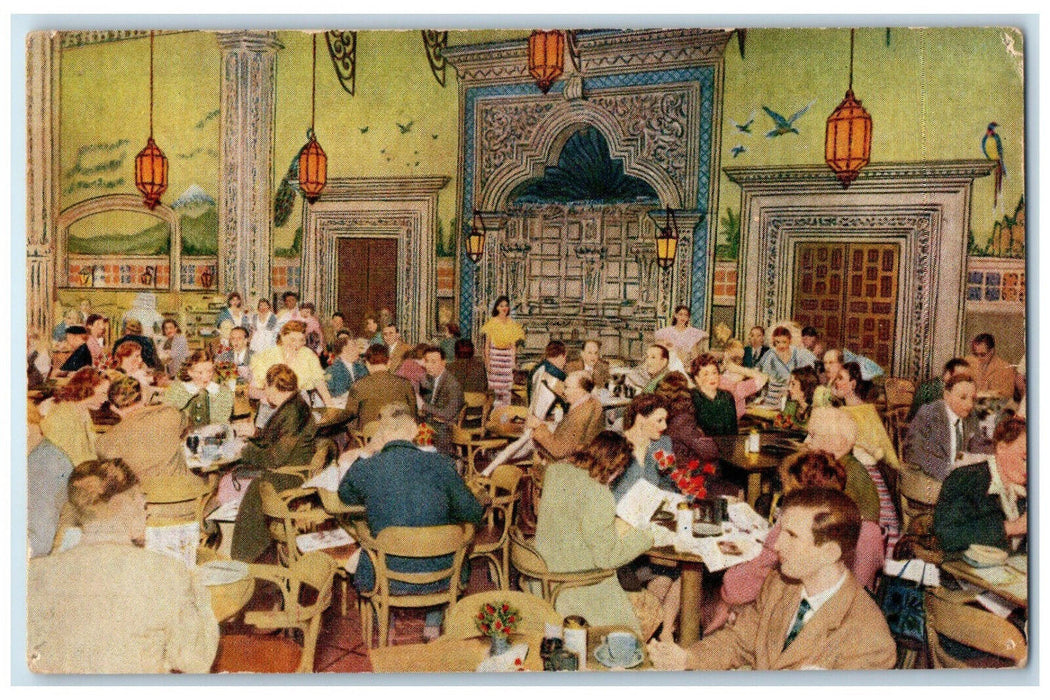 c1950's Dining Area Sanborns Patio Restaurant Mexico City Mexico Postcard