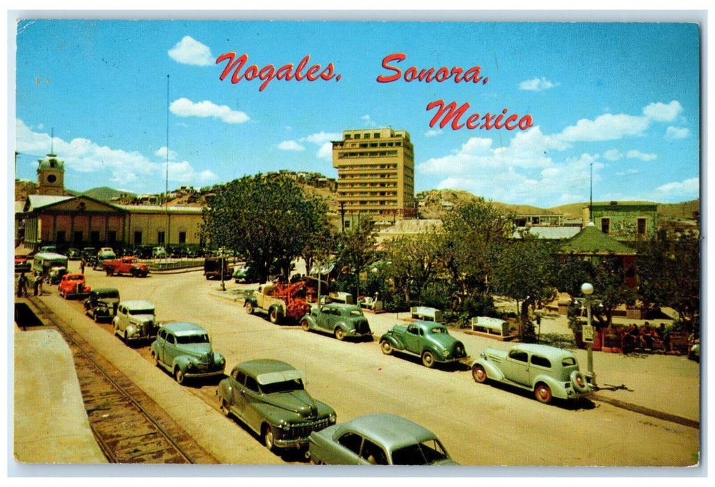 1964 Hotel Marcus De Niza Federal Building Nogales Sonora Mexico Postcard