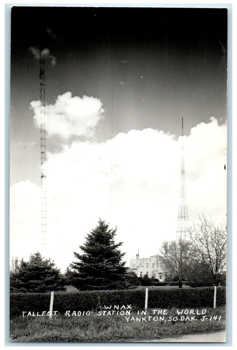 Tallest Radio Station In The World Yankton South Dakota SD RPPC Photo Postcard