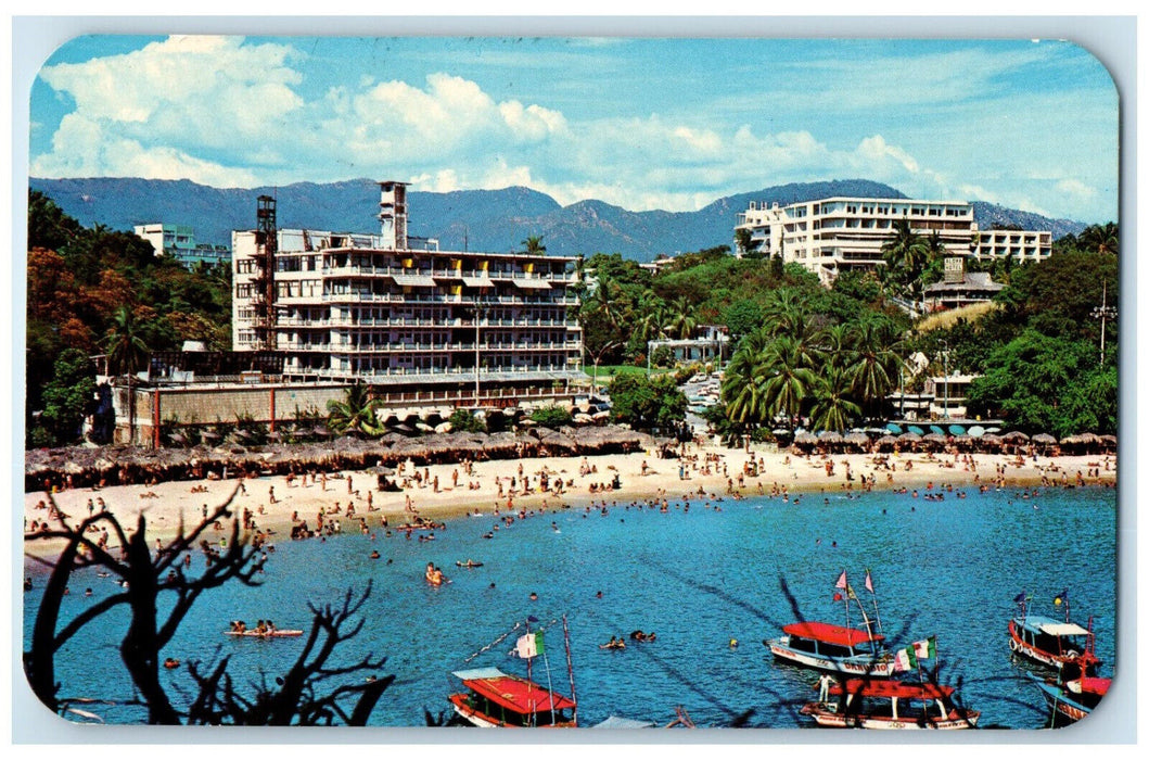 c1960's Playa De Caleta Caleta Beach Acapulco Guerrero Mexico Postcard