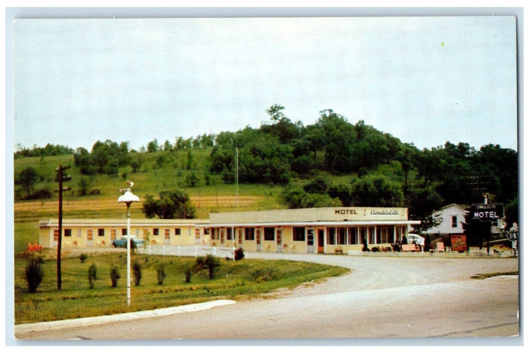 c1950's Candlelite Motel Roadside Cambridge Ohio OH Unposted Vintage Postcard