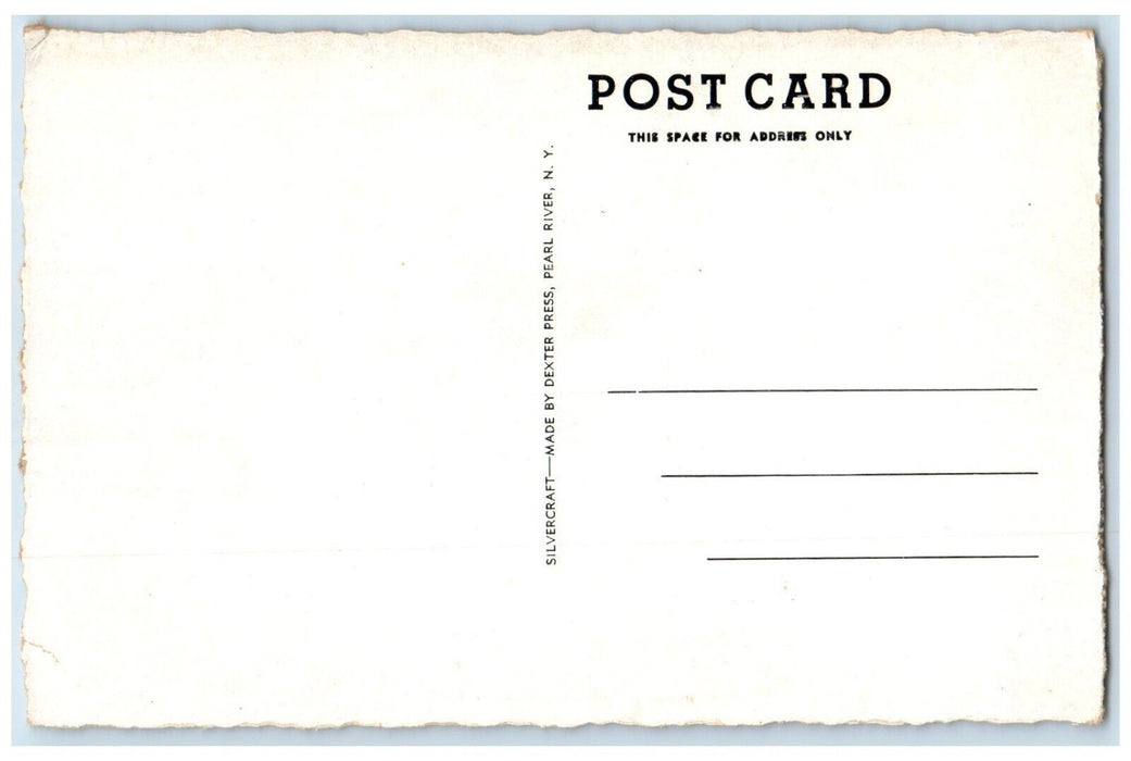 c1940 Free Public Library Exterior Building Hackettstown New Jersey NJ Postcard
