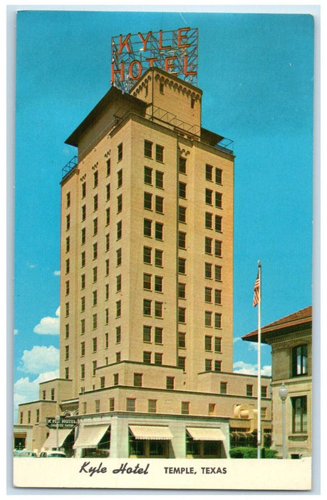 c1950's Kyle Hotel Building Temple Texas TX Unposted Vintage Postcard