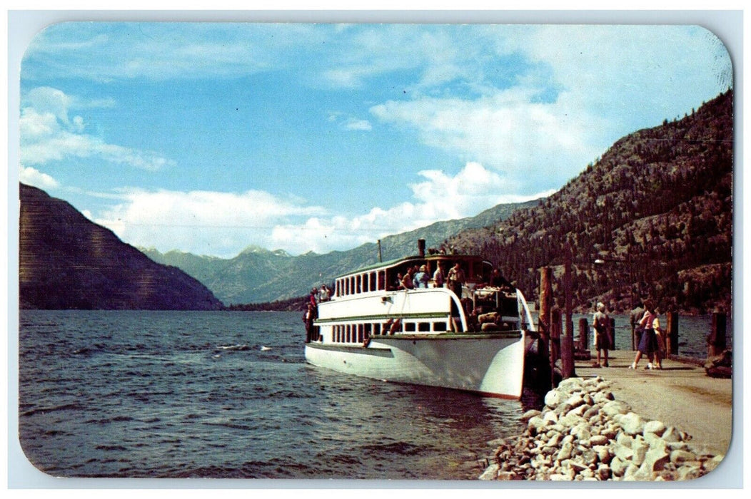 c1960 Lake Chelan Mining Camps Resorts Shores Lake Ferry Washington WA Postcard