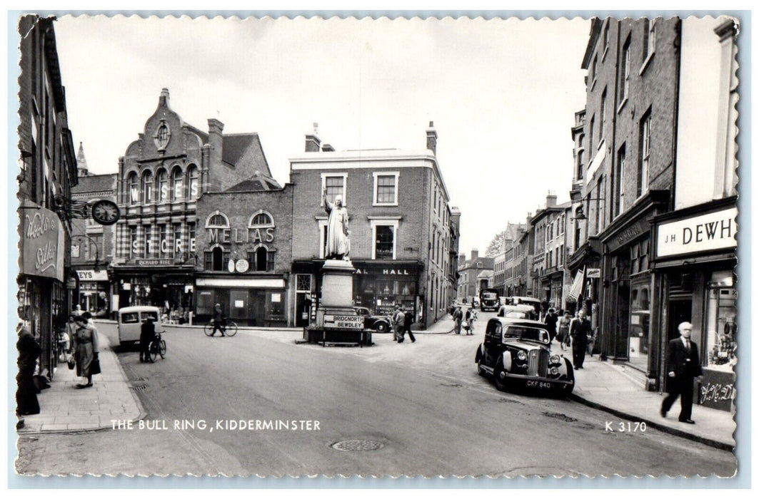 c1950's The Bull Ring Kidderminster Worcestershire England RPPC Photo Postcard