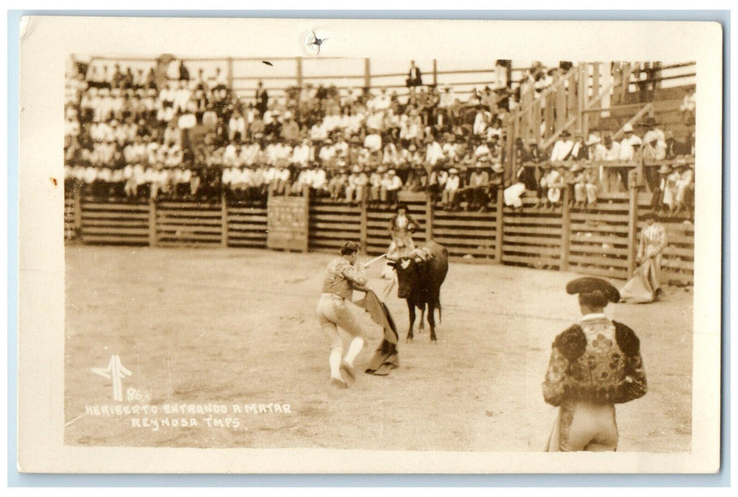 c1950's Heriberto Entrado A Matar Reynosa Tamaulipas Mexico RPPC Photo Postcard