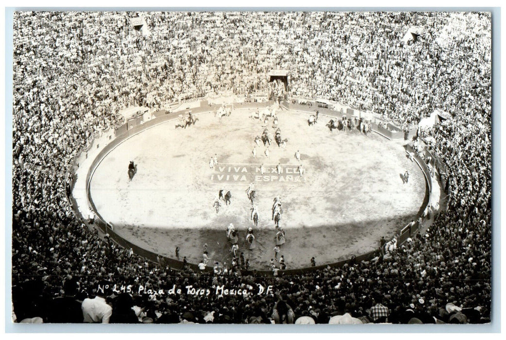 c1950's Full of Crowd at Plaza De Toros Mexico City Mexico RPPC Photo Postcard