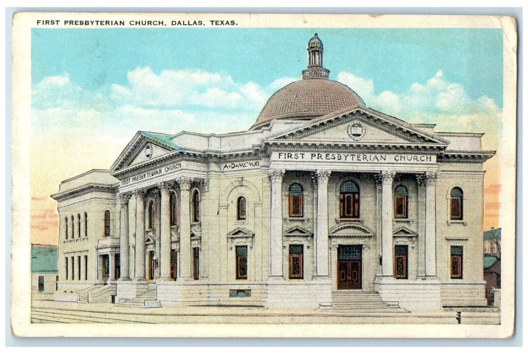 1941 First Presbyterian Church Exterior Building Dallas Texas Vintage Postcard