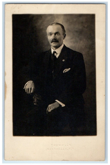 1916 Edward Curley Studio Portrait Monticello New York NY RPPC Photo Postcard