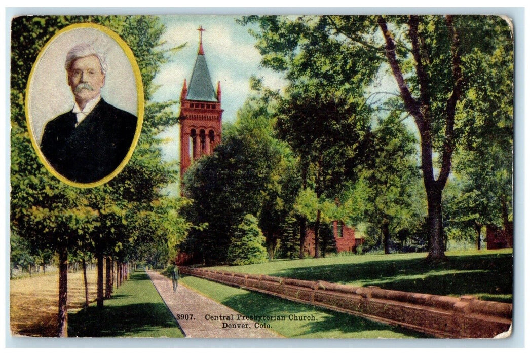 1910 Central Presbyterian Church Denver Colorado CO Posted Antique Postcard