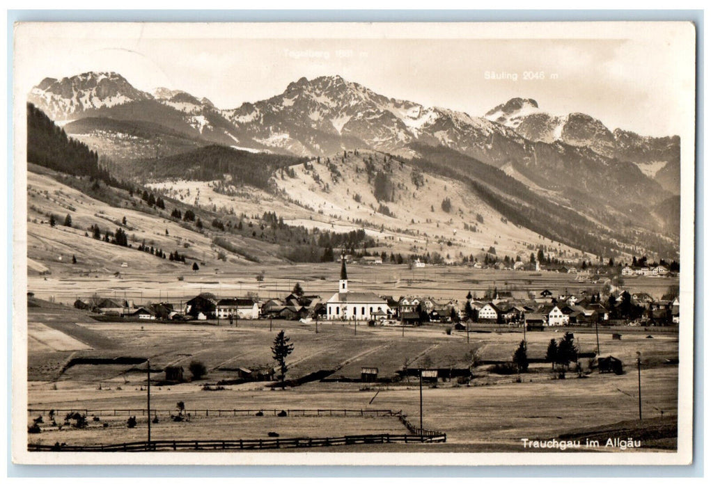 1938 Trauchgau in the Allgau Bavaria Germany Posted RPPC Photo Postcard