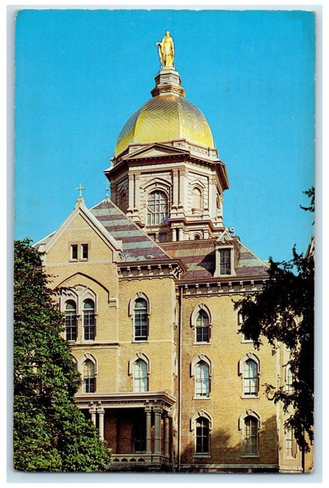 1964 Golden Dome Administration Building Notre Dame South Bend Indiana Postcard