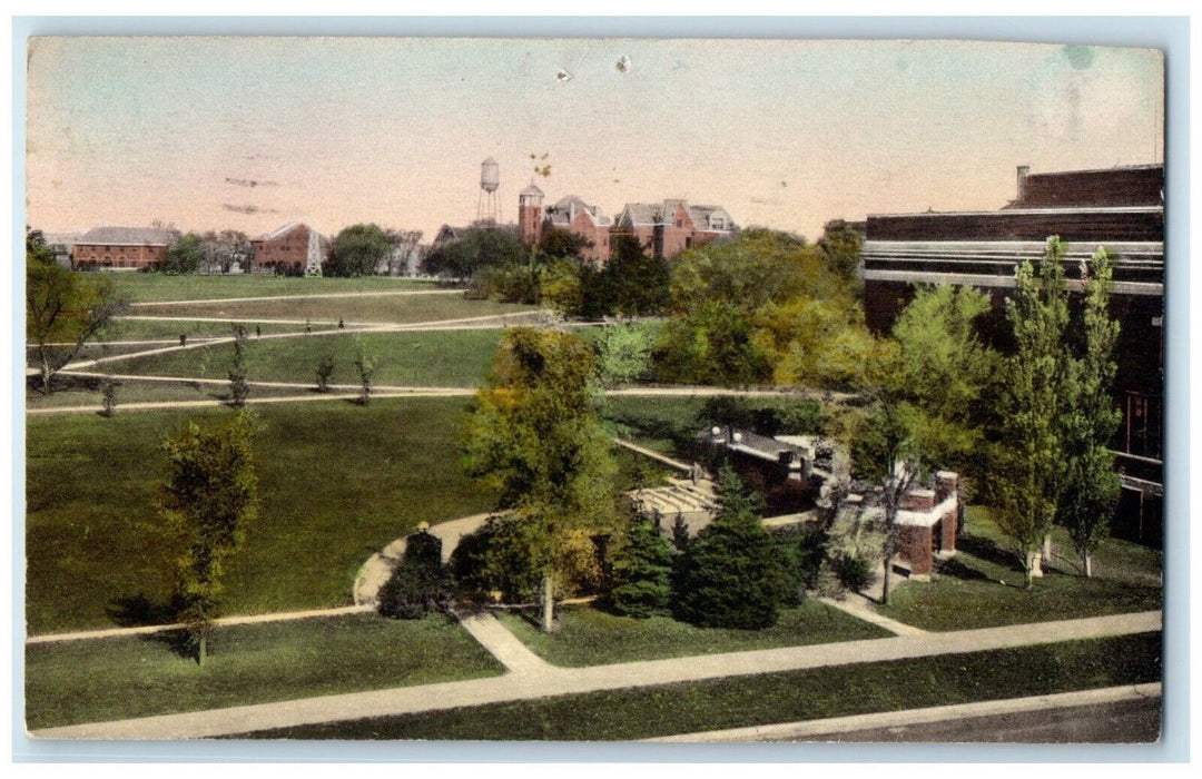 1943 Aerial View South Dakota State College Brookings South Dakota SD Postcard