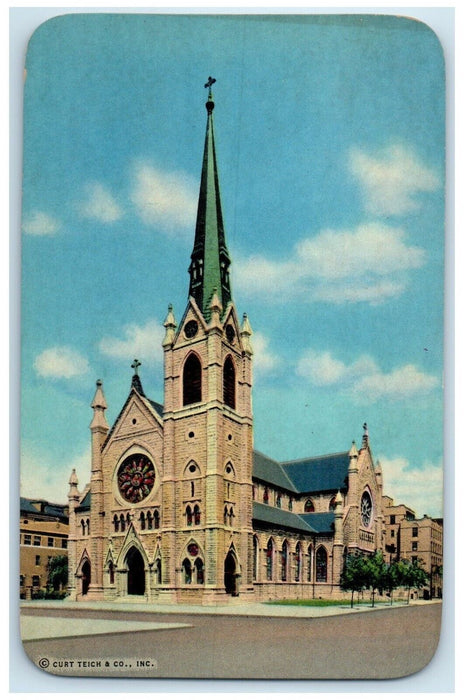 c1910 Holy Name Cathedral North State Superior Streets Chicago Illinois Postcard