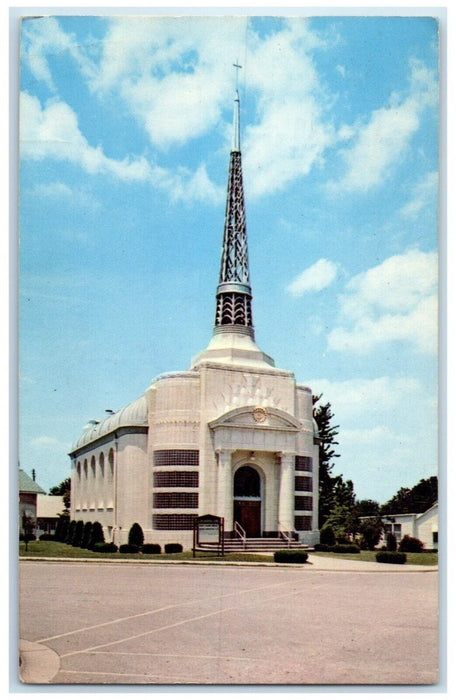 1970 Tyson Temple United Methodist Church Exterior Versailles Indiana Postcard