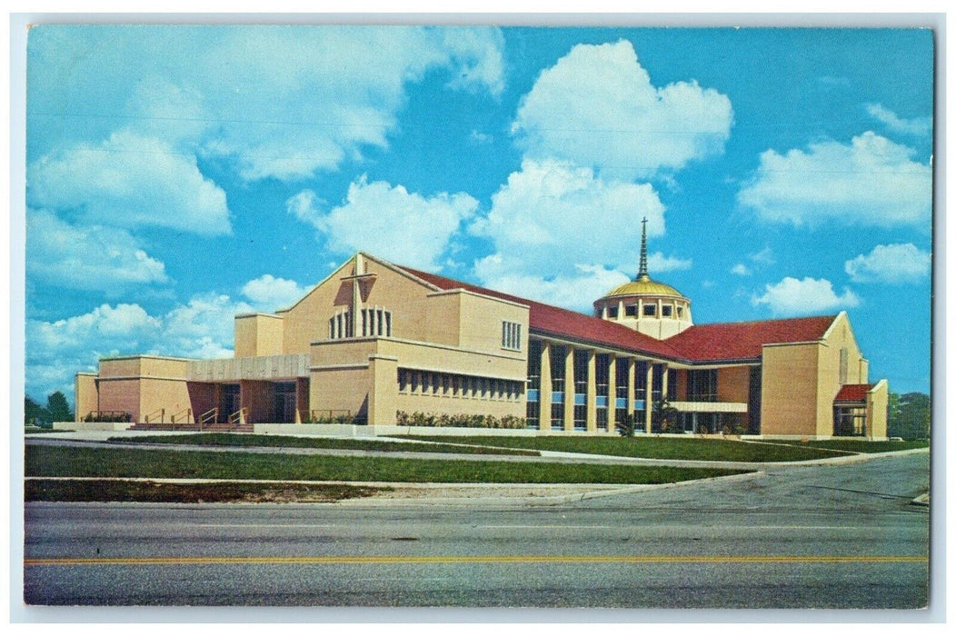 c1960 St. Jude's Church Exterior Building Road St. Petersburg Florida Postcard