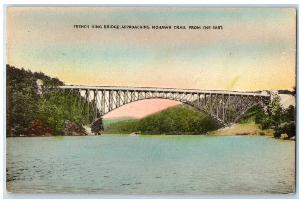 c1940 French King Bridge Mohawk Trail East Greenfield Massachusetts MA Postcard