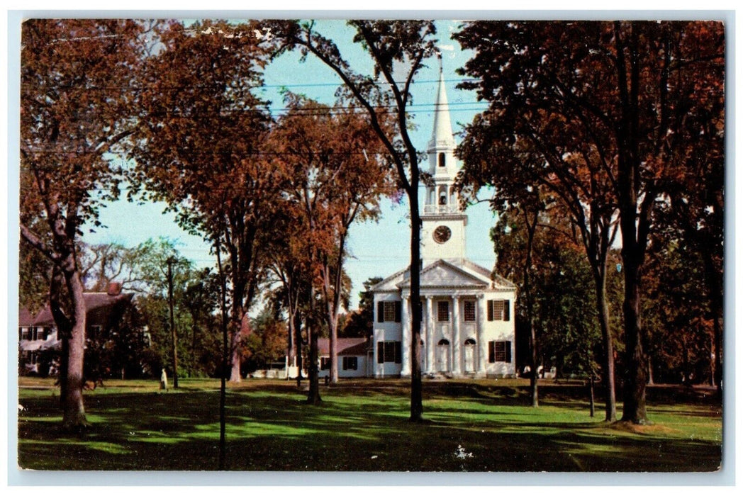 1966 Congregational Church Exterior Building Litchfield Connecticut CT Postcard