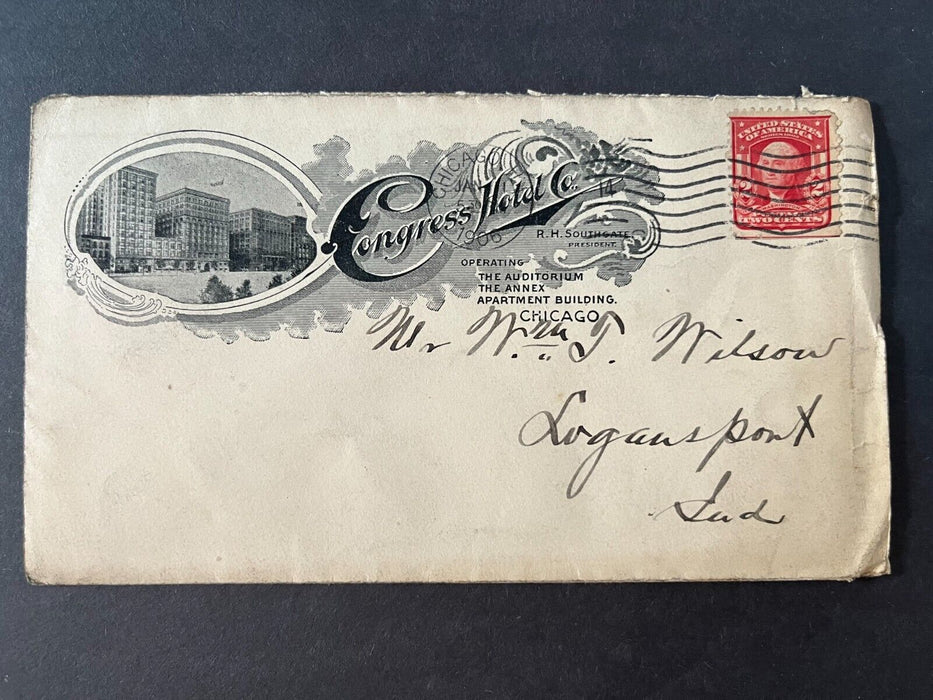1906 Congress Hotel Co. Chicago Illinois Illustrated Advertising Cover