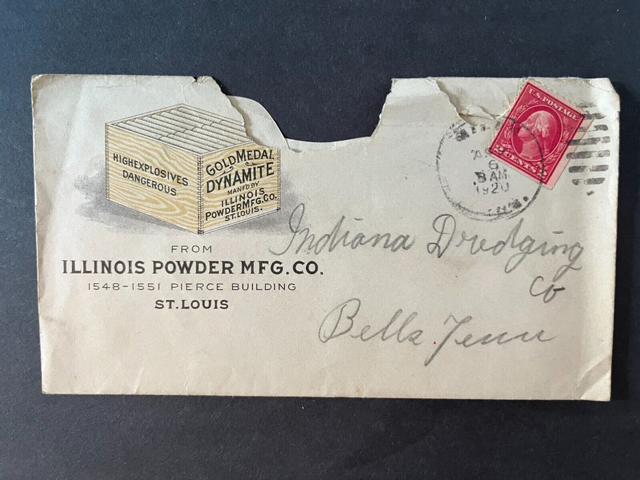 1920 Gold Medal Dynamite Illinois Powder MFG Co. St. Louis Advertising Cover