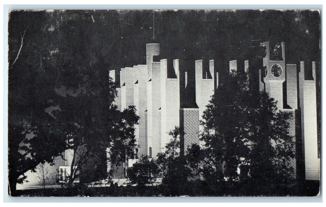 c1940 Cathedral Church Christ The King Exterior Trees Kalamzoo Michigan Postcard