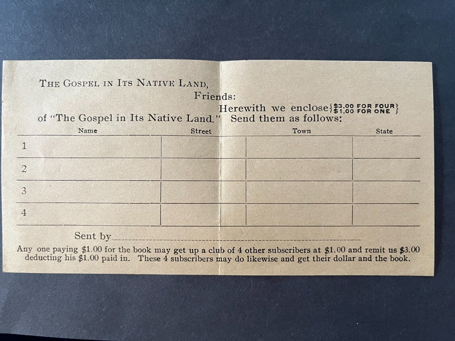 1909 The Gospel In Its Native Land Chicago Illinois Advertising Cover w/ Letter