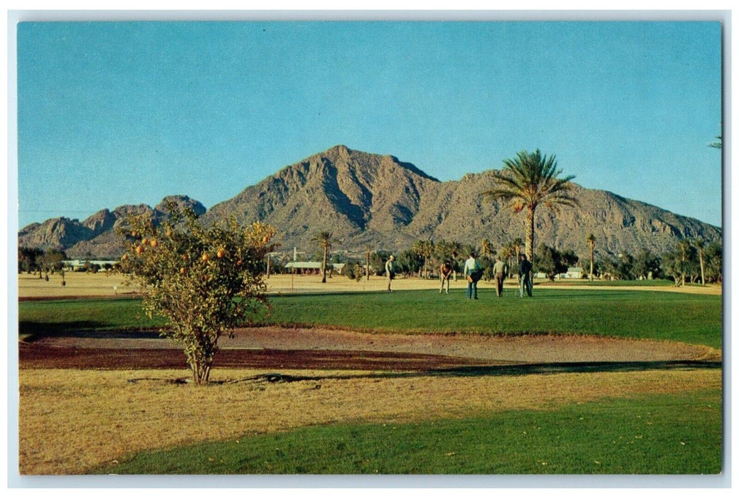 c1960 Scenic View Camelback Mountain Phoenix Arizona AZ Unposted Petley Postcard