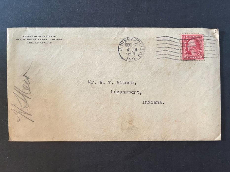1915 Harry S. New Senate Candidate Postmaster Political Advertising Letter Cover