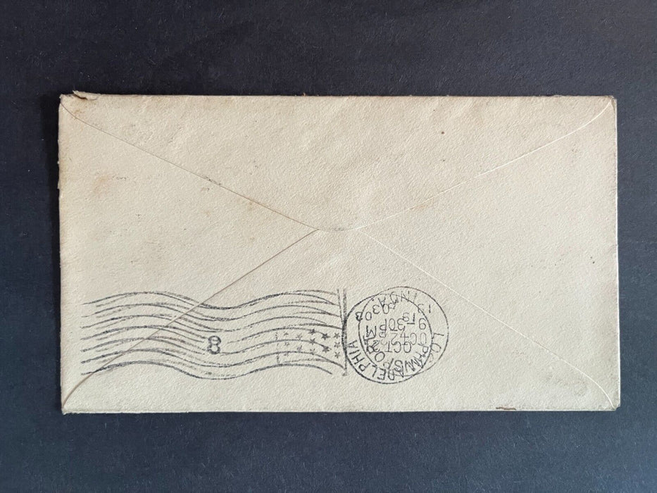 1903 Mr. Wilson Denton Maryland Logansport Indiana Flag Cancel 2 Cent Cover