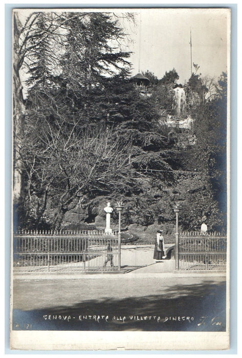 c1960's Genoa Entrance to Villetto Dinecro Italy Vintage RPPC Photo Postcard