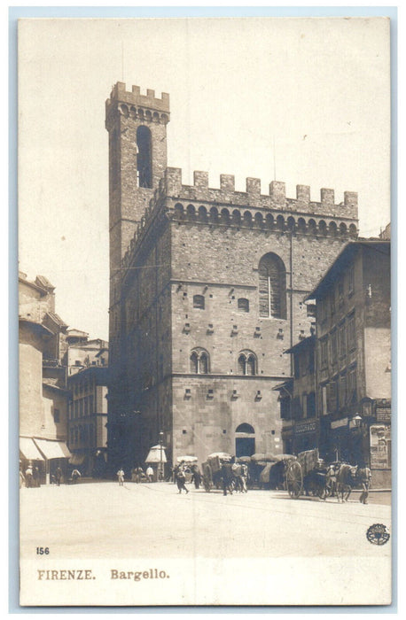 c1960's View of Bargello Building Florence Italy Unposted RPPC Photo Postcard