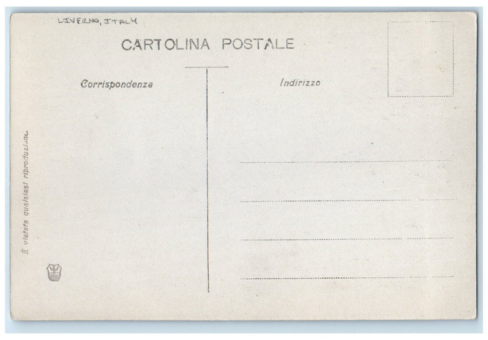c1940's Panorama Da Montenero Livorno Italy Unposted Vintage RPPC Photo Postcard