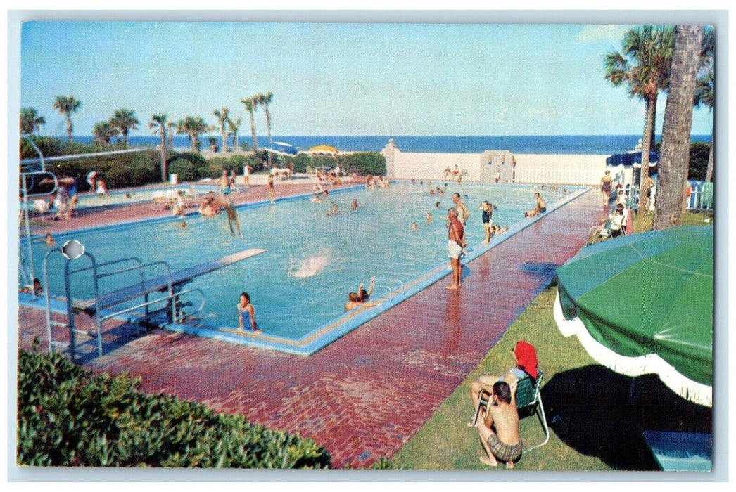 c1960's Ponte Vedra Inn Swimming Pool Ponte Vedra Beach Florida FL Postcard