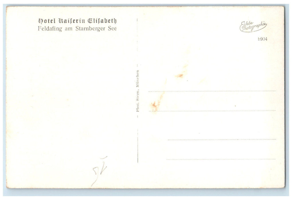 c1950's Hotel Kaiferin Elizabeth Feldafing Germany RPPC Photo Postcard