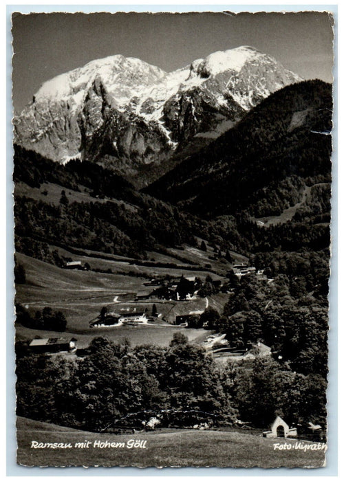 1956 Ramsau with Hohem Goll Germany Posted Vintage RPPC Photo Postcard