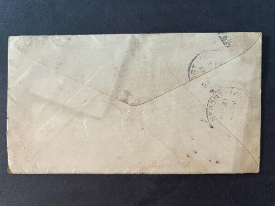 1901 Roseridge Fruit Farm Monticello Indiana To Logansport Duplex Cancel Cover
