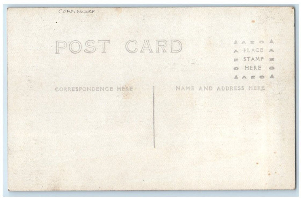 c1910's US Coast Guard Breech Loader On Deck Of Ship View RPPC Photo Postcard