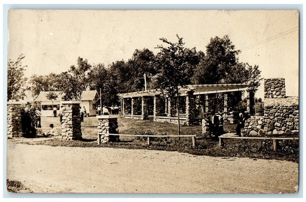 c1918 City Park View Canton Centerville South Dakota SD RPPC Photo Postcard