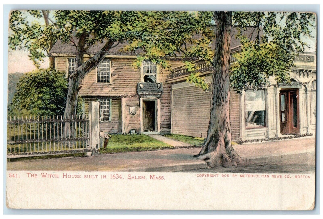 c1905 The Witch House Scene Street Salem Massachusetts MA Antique Postcard