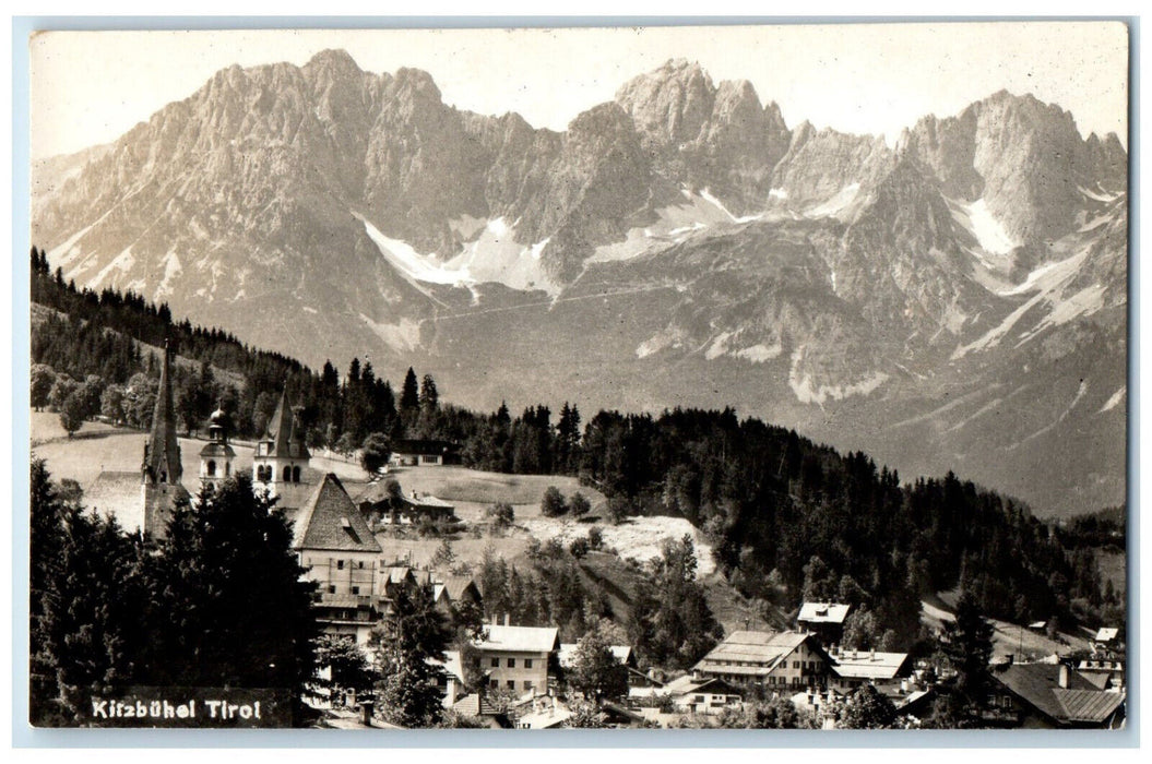 1955 Mountain View Kitzbuhel Tyrol Austria Vintage APO RPPC Photo Postcard