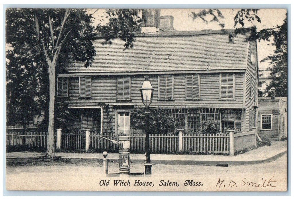 1906 Old Witch House Scene Street Salem Boston Massachusetts MA Posted Postcard