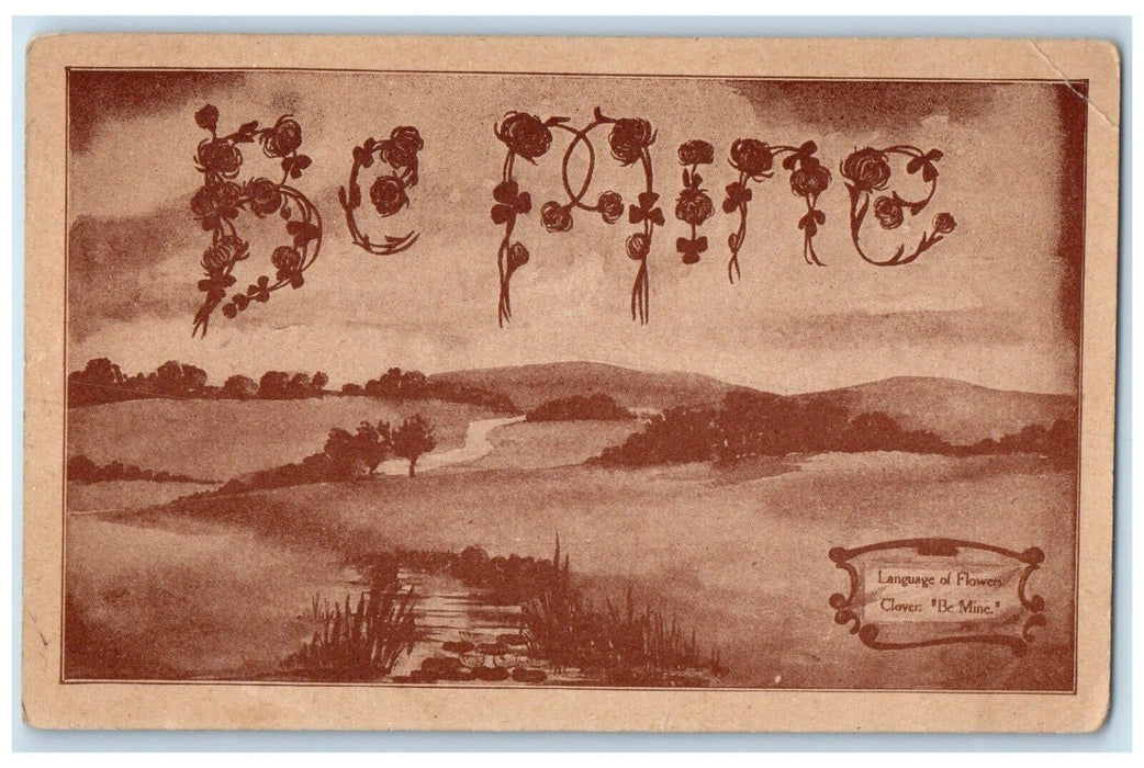 1910 Language Of Flowers Clover Be Mine Kirk Colorado CO Posted Antique Postcard