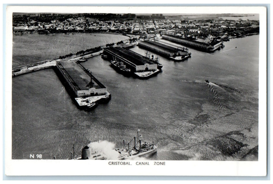 c1960's Cristobal Canal Zone Colón Panama Vintage RPPC Photo Postcard