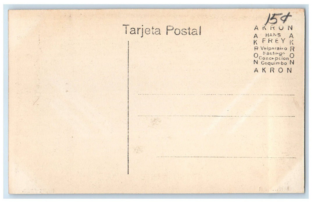 c1940's Trolley Car Houses Miramar Valparaíso Chile Vintage RPPC Photo Postcard
