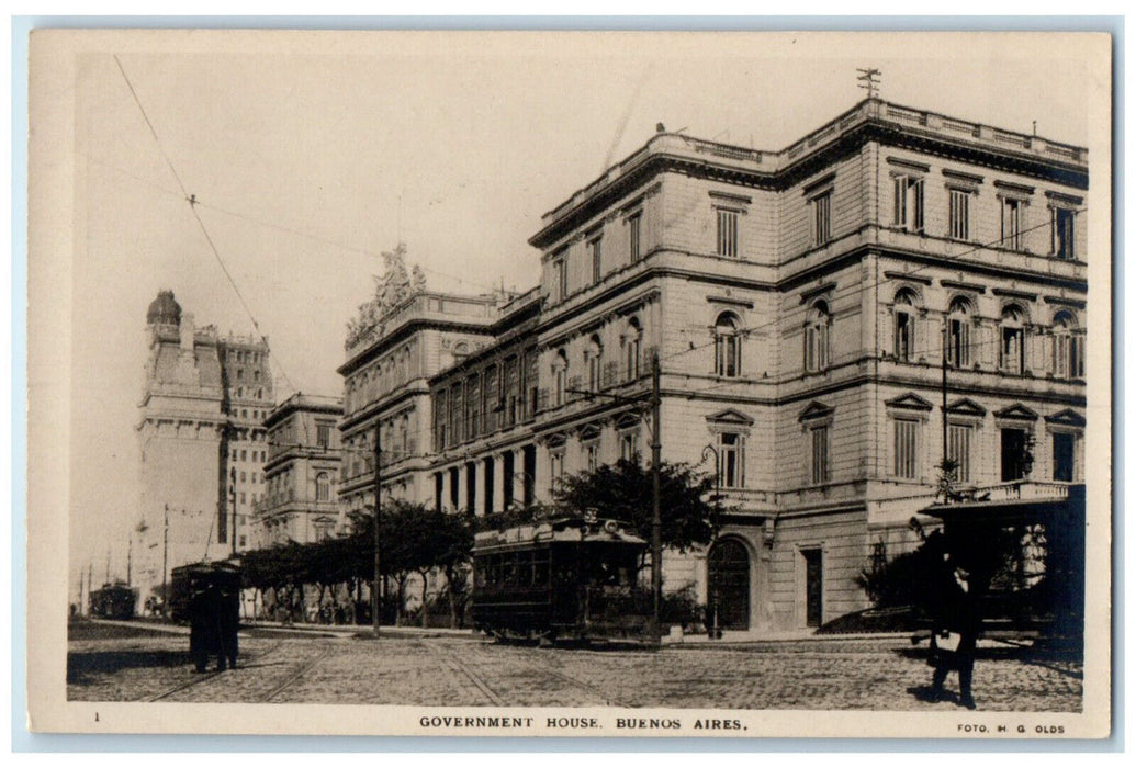 c1930's Government House Buenos Aires Argentina RPPC Photo Postcard