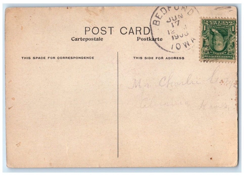 c1910's Beach Bathing Beauties Bedford Iowa IA Posted Antique Postcard