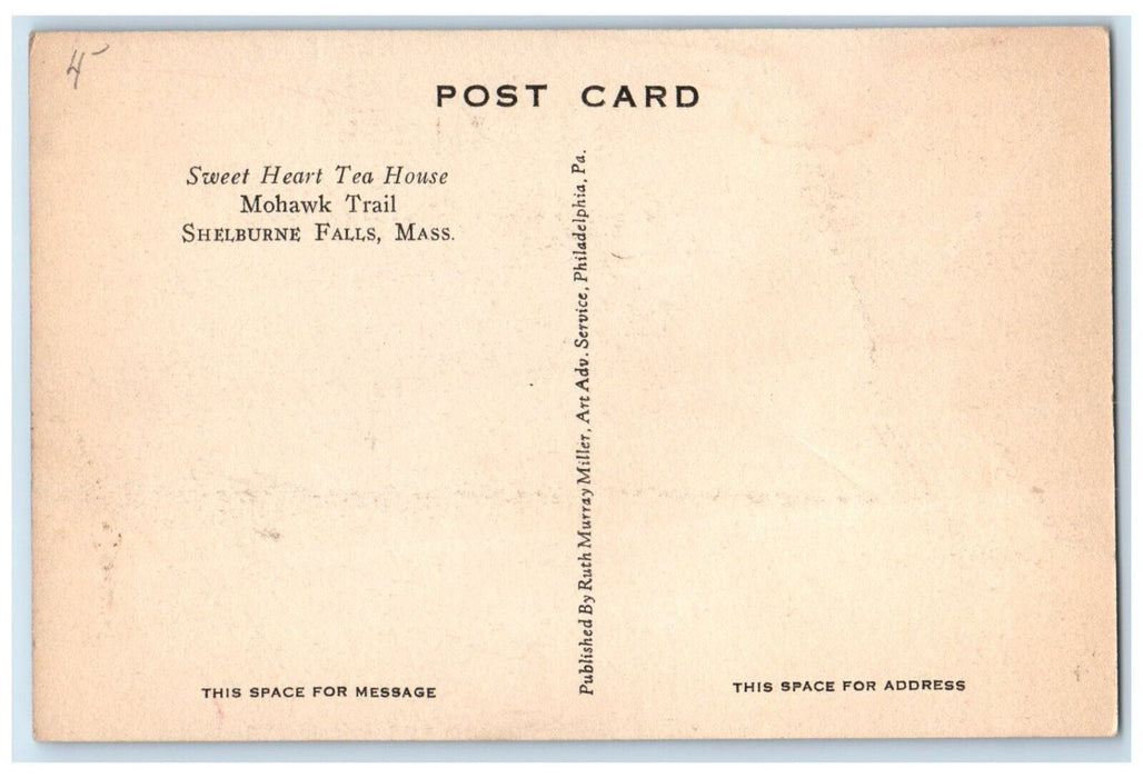 Sweet Heart Tae House Mohawk Trail Shelburne Falls Massachusetts MA Postcard