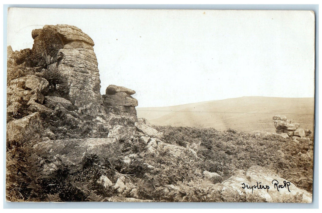1911 Trysters Rock Ivybridge England United Kingdom RPPC Photo Postcard