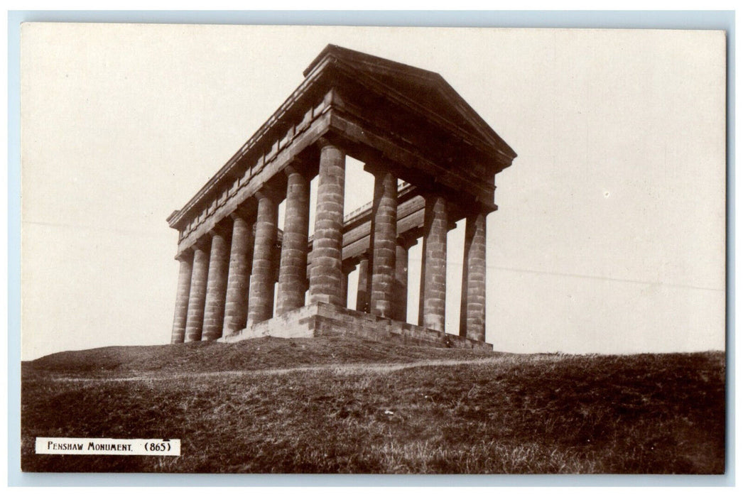 c1905 Penshaw Monument Penshaw Sunderland England RPPC Photo Postcard